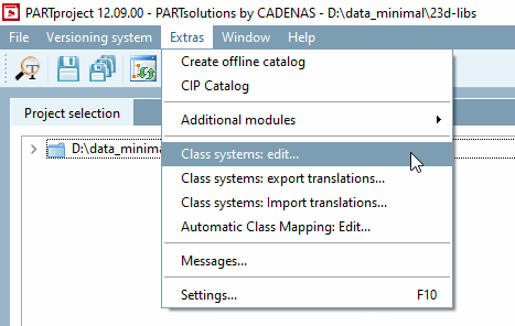Menü: Extras -> Klassensysteme: Editieren... [Class systems: edit...]
