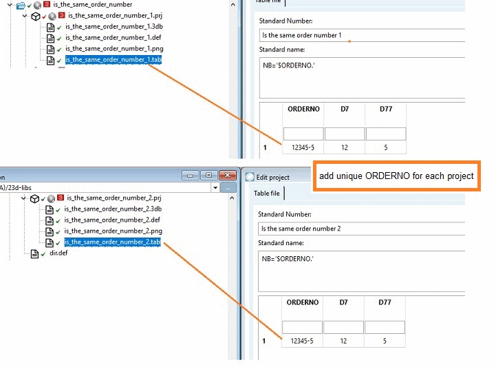Eindeutige Bestellnummer für jedes Projekt zufügen