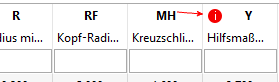 Das Icon wird neben der Variable angezeigt.