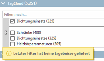 Letzter Filter hat keine Ergebnisse geliefert [Last filter did not return any results]