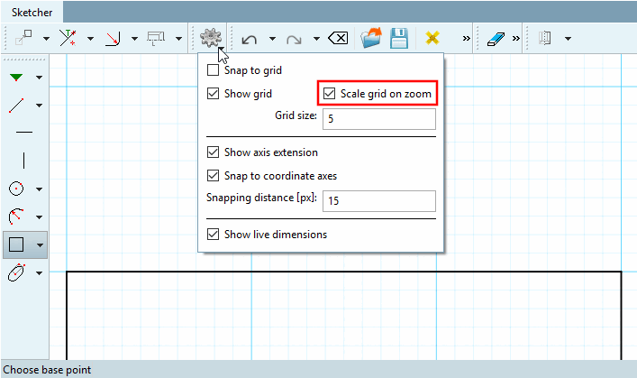 Raster skaliert mit Faktor 10