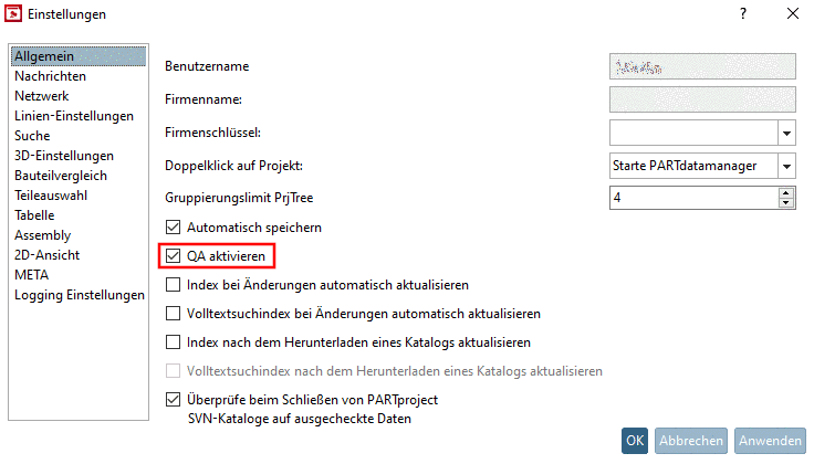 PARTadmin -> Kategorie: Indexverwaltung