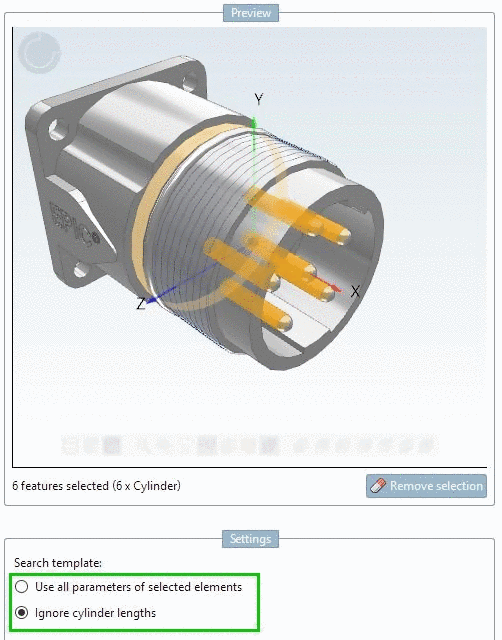 Kontextmenü Favoriten