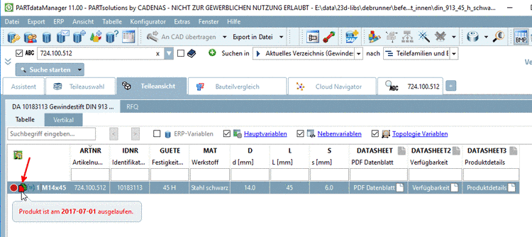 Der Tooltip zeigt das Ablaufdatum.