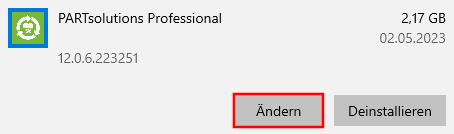 Windows > Programme hinzufügen oder entfernen -> Ändern
