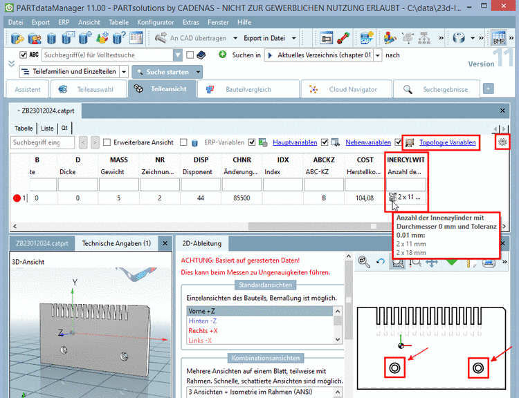 Zweiter Kreis exakt zentriert