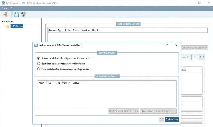 ERP Rolle auswählen