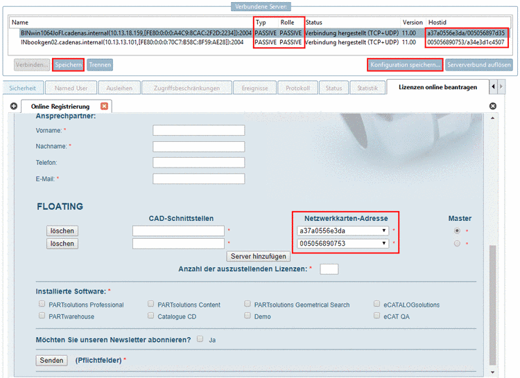 Registerseite "Allgemein" - Rolle "Dummy" Einstellungsoptionen
