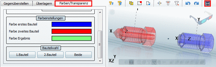 Farben und Transparenz einstellen