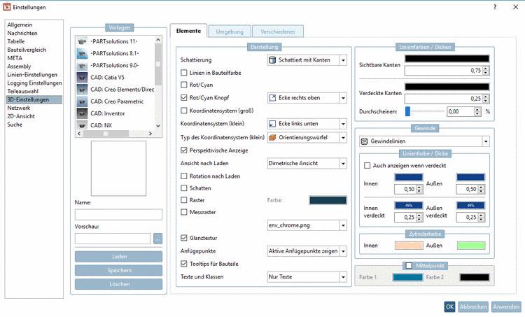 Elemente Registerseite