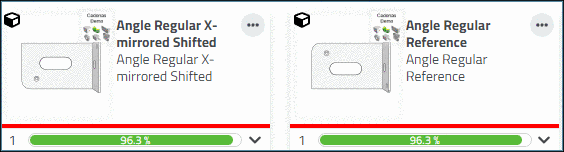 Rechtes Bauteil ist eine Spiegelung des linken