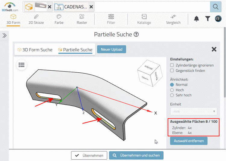 Blend auf Vorderseite des Sweep (Ergebnis)