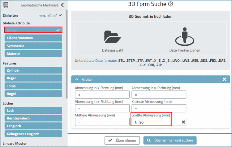 Das Bauteil ist auf der X-Achse um 10 verschoben
