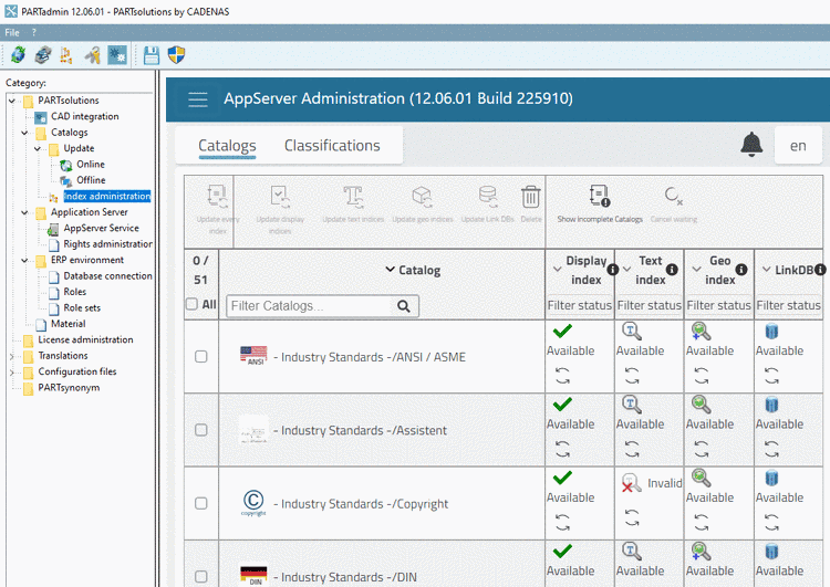 PARTdataManager. Die Spalten ERP-Nummer, Beschreibung und Werkstoff (in der Abb.) stehen stellvertretend und beispielhaft für beliebige Informationen aus Drittsystemen.
