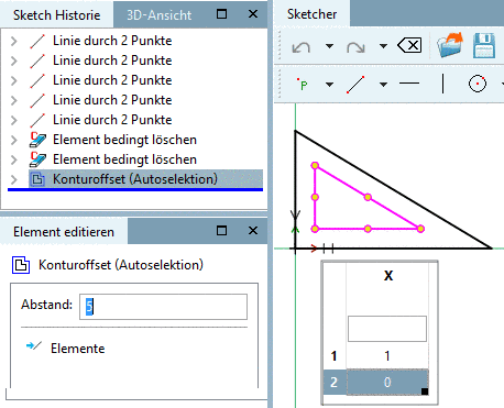 Viereckslinien gelöscht