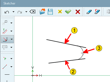Verrundung an 2 Elemente