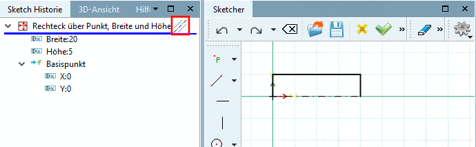 Rechnerliste im Dialogbereich "Aktive Leihgaben"