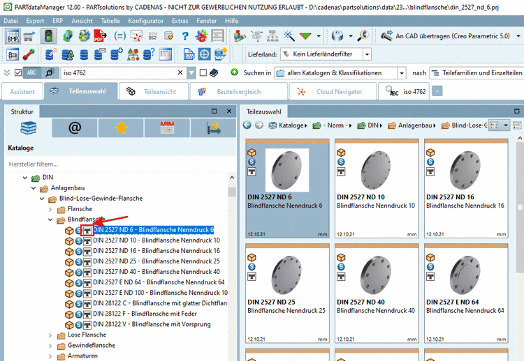 Beispiel: Export im AutoCAD DWG 2D Format