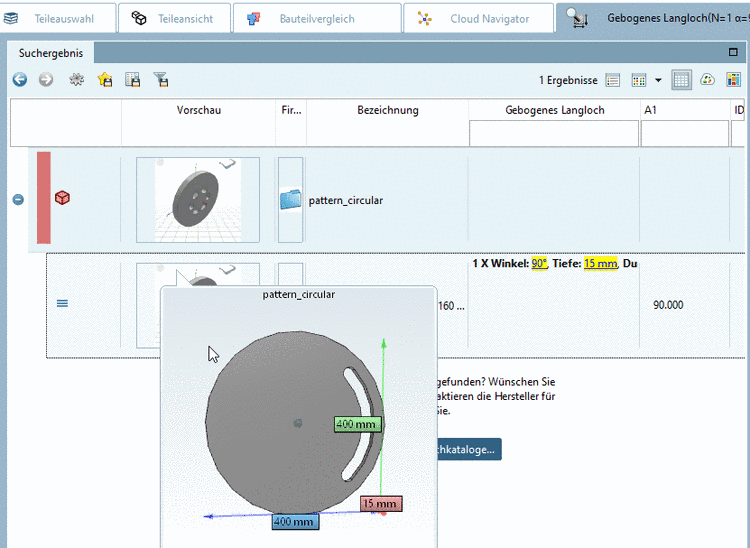 "Suchen in nach" entfernt