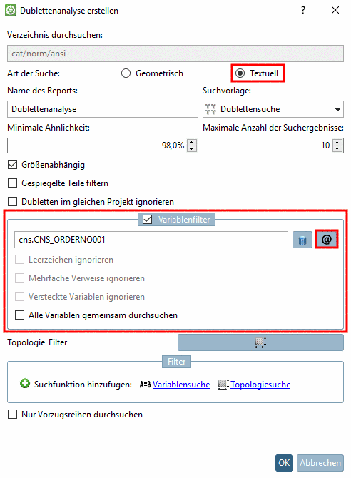 "IconOnly" beispielhaft anhand der "Standard" Toolbar