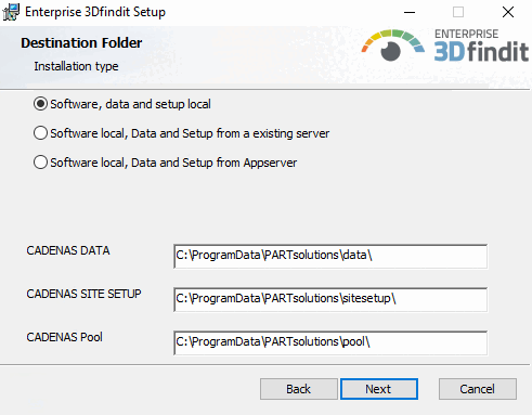 Software, Daten und Setup lokal [Software, data and setup locally]