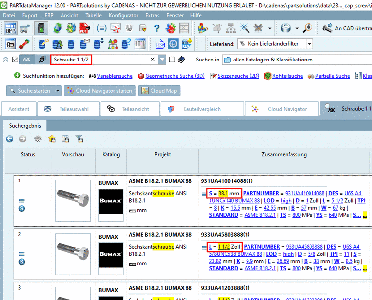 38.1 mm und 1 1/2 Zoll sind äquivalent.
