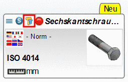 Beispiel: Dieses Bauteil ist im Bauteilvergleich geladen