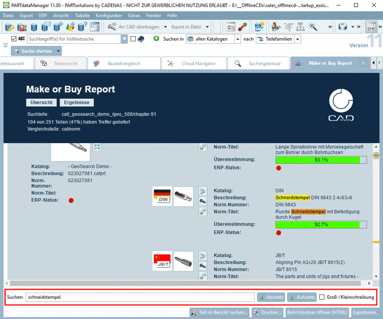 In PARTcommunity geöffnetes Verzeichnis mit verschiedenen Projekten (verlinkt)