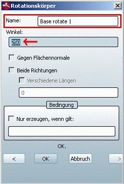 Name editierbar / Fokus auf