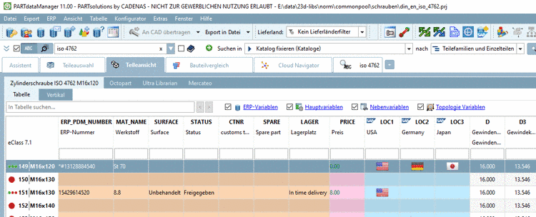 "ERP-Farben in der Kopfzeile anzeigen" deaktiviert