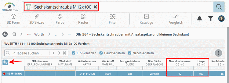 Selektierte Flächen (5) - Ansicht von vorne