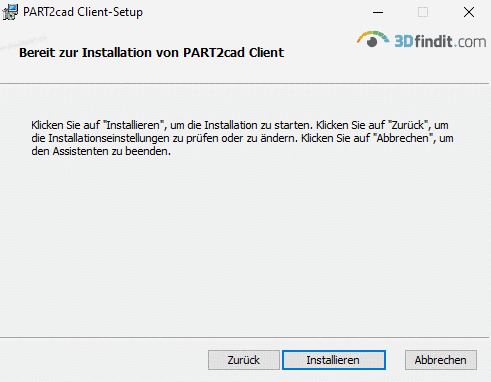 Installation starten