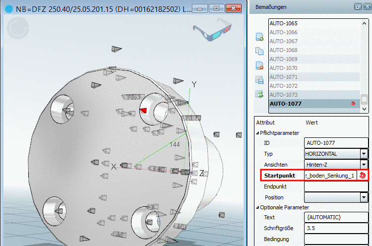 Beispiel Startpunkt einfügen