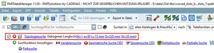 Aufruf Topologiesuche
