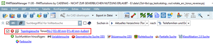 Aufruf Topologiesuche