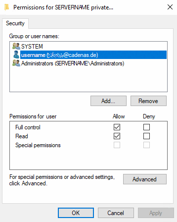 Certificate permissions