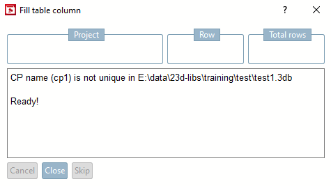 CP Name (xy) ist nicht einzigartig