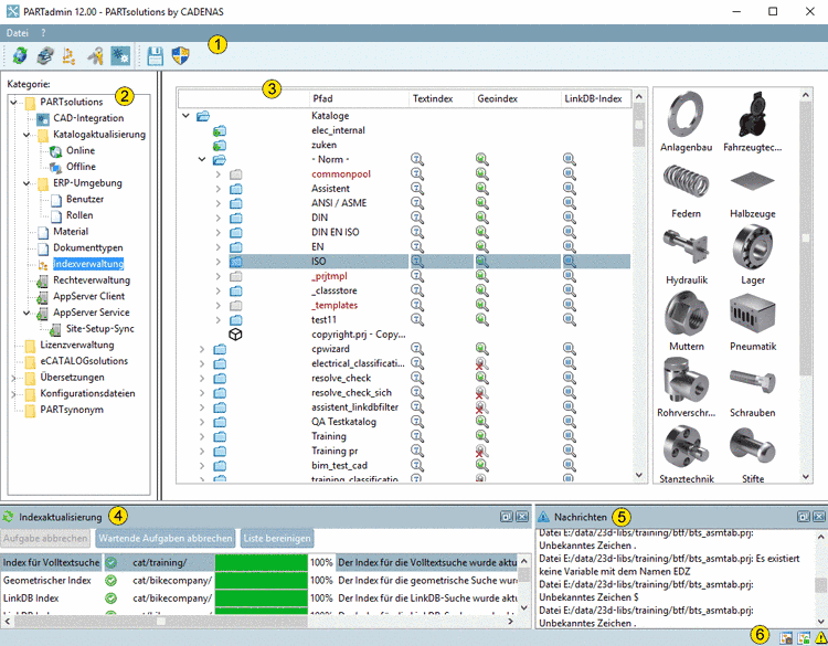 PARTadmin -> Kategorie: Indexverwaltung