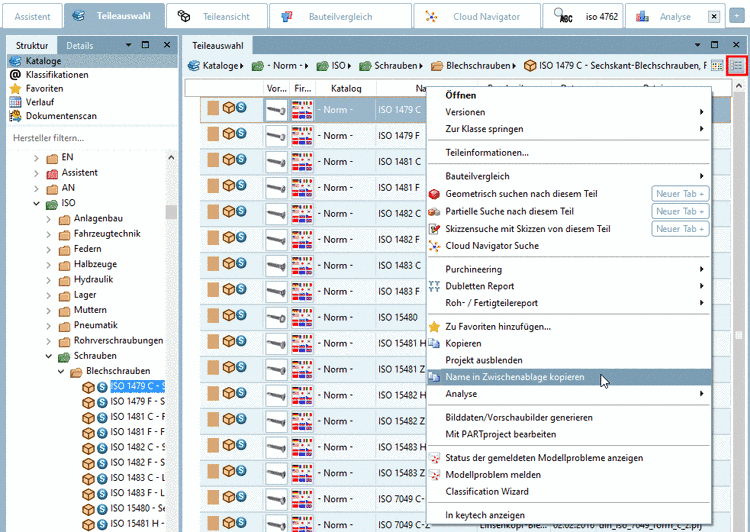 Name in Zwischenablage kopieren