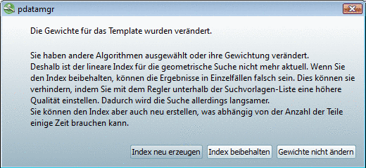 Index beibehalten