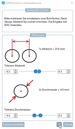 4 Features ausgewählt