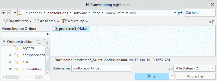 Hilfsanwendung registrieren
