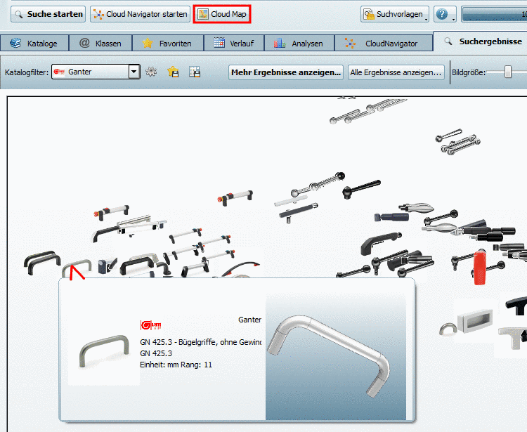 3D Tooltip in der Cloud Map