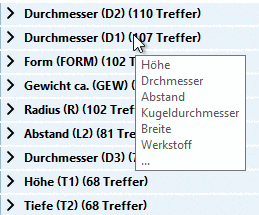 Beispiel: Anzeige des internen Identifizierers unter "Produkte".