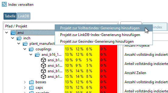Projekt zur Volltextindex-Generierung hinzufügen