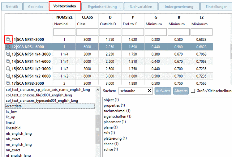 Registerseite "Volltextindex"