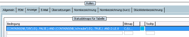 Bedingung in PARTadmin