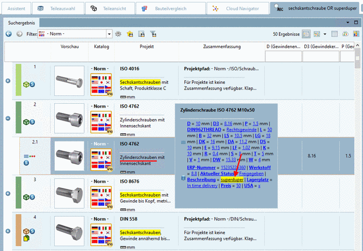 Suche mit "sechskantschraube OR superduper"