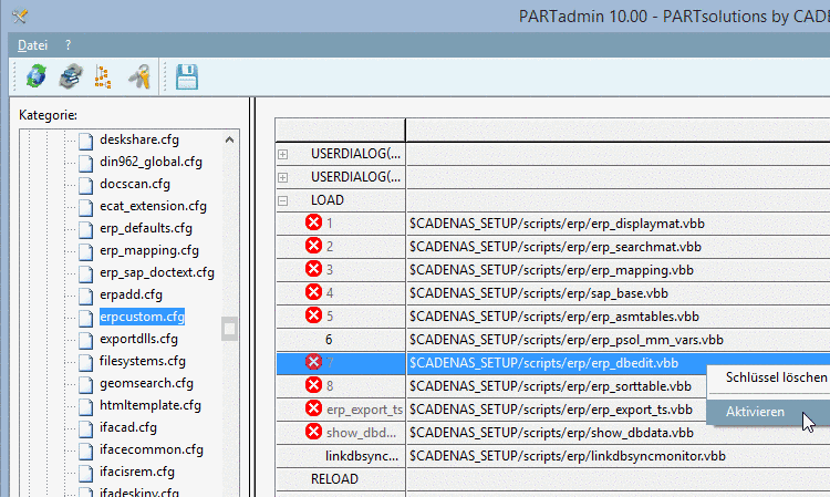 PARTadmin -> erpcustom.cfg -> [LOAD]