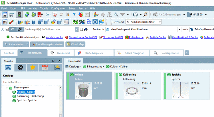 PARTdataManager Katalog "Bikecompany" V1
